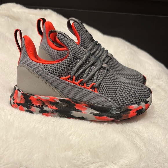 adidas Other - Adidas Gray and Orange Sneakers with Breathable Mesh and Unique Lacing